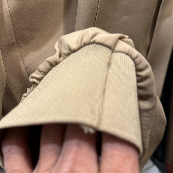 Zara Tan Cargo Pockets Joggers stretch back waist for comfort size M - Picture 7 of 12